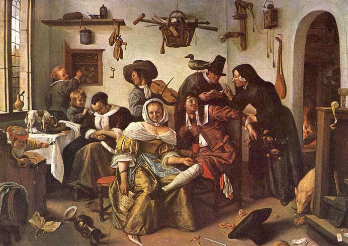 Jan Steen, "Nella lussuria, fa’ attenzione", 1660 