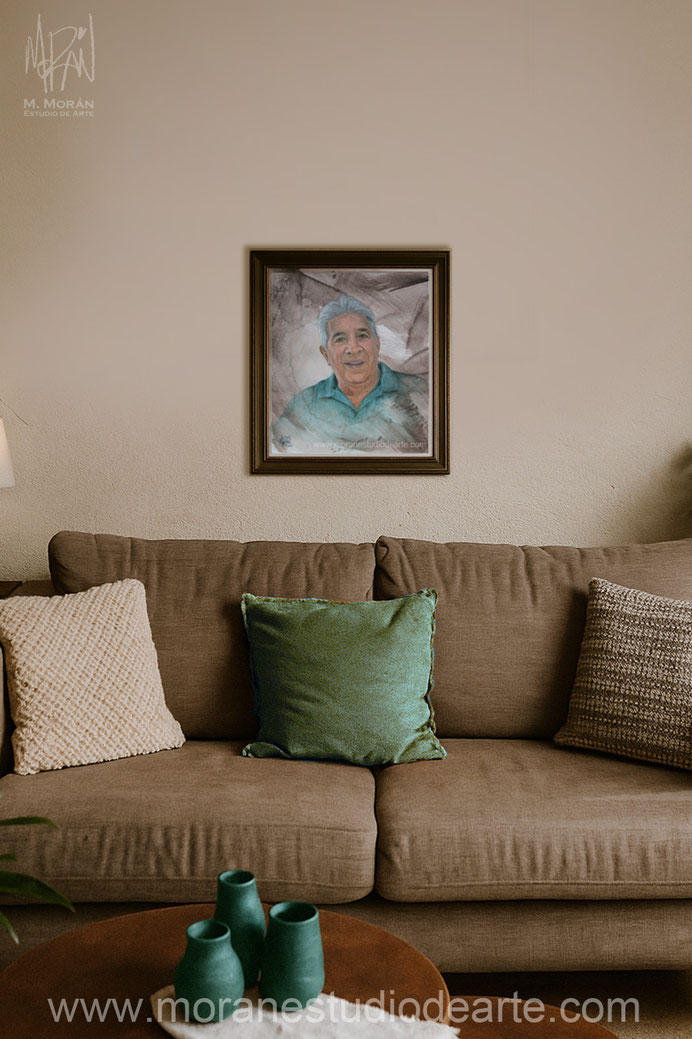 Retrato al oleo Mauricio Moran Estudio De Arte 