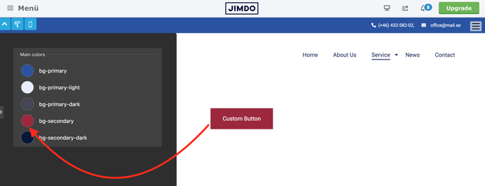 Button color customization Jimdo bg-primary-light add-5