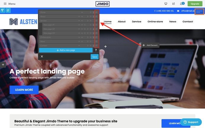 How to build a professional landing page with Jimdo creator bg-darkgray add-5