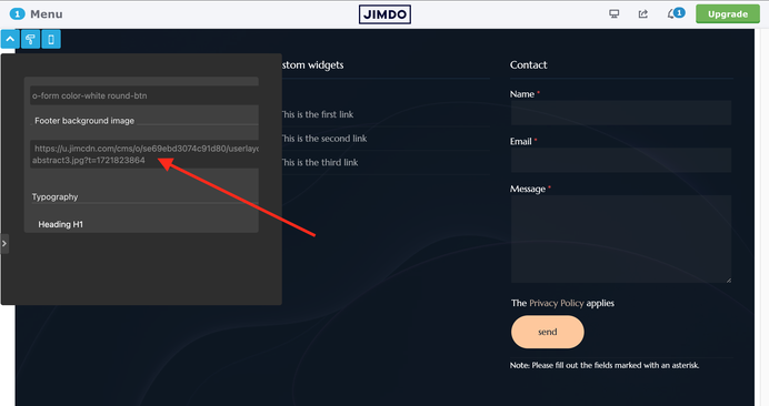 Style Editor Matrix themes Jimdo has-shadow