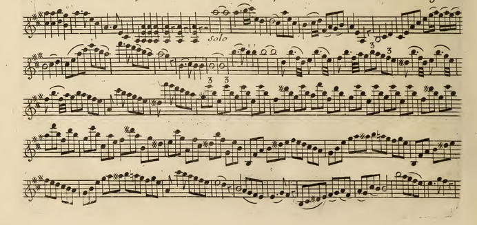Entry of the solo violin in the 1st movement