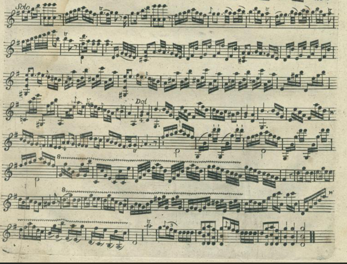 Third movement Allegro: Final solo of the solo violin