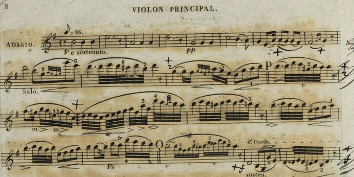 Beginn des 2. Satzes (Adagio)