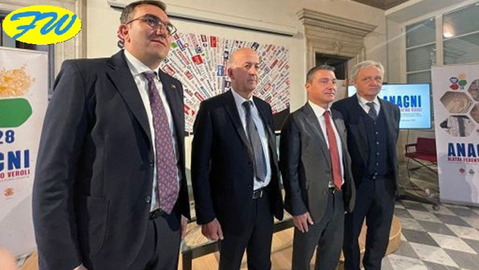 (da sx i sindaci di Veroli, Alatri, Anagni e Ferentino)