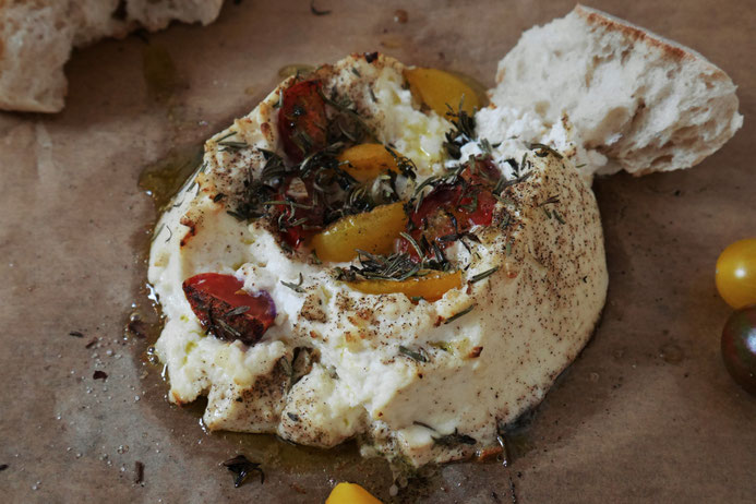 überbackener Ricotta