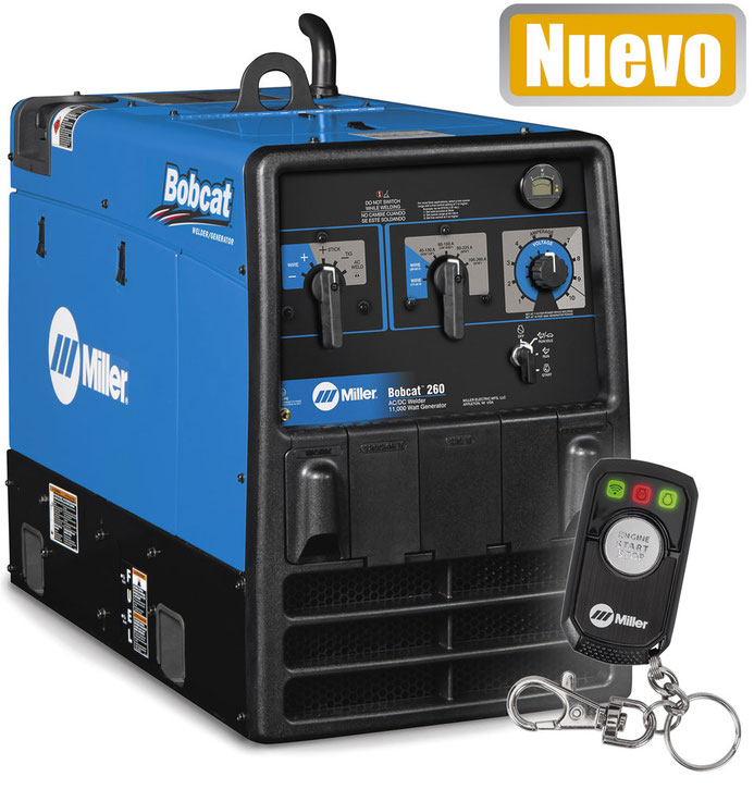 Bobcat 260 Generador a gasolina Miller con arranque a control remoto