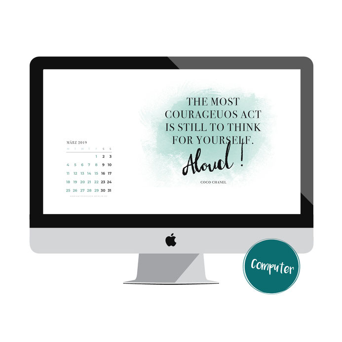 View wallpaper artwork on computer – designed by Kamikatzedesign Berlin
