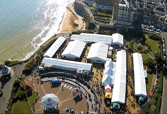 Bird's eye view of Broadstairs Food Festival