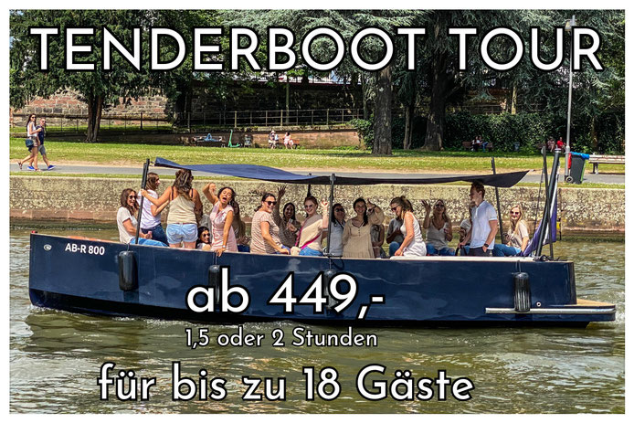 Jungesellinnenabschied, JGA, Geburtstagsparty oder Team-Event auf einem Partyboot in Frankfurt am Main