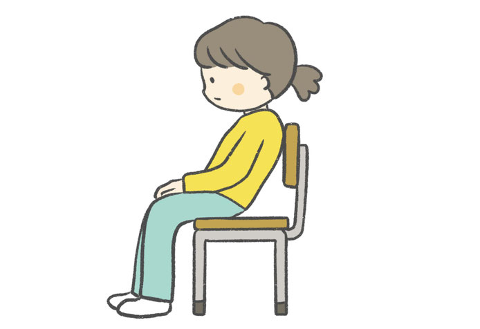 だらだら座り(仙骨座り)