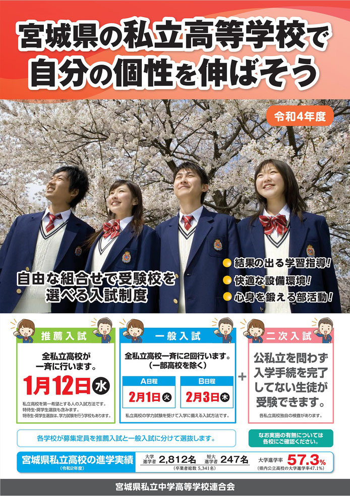 令和4(2022)年度 宮城県私立高校 入試日程 宮城県高校受験情報サイト|宮城県内の県立高校・私立高校・高専の入試情報を掲載 令和4(2022)年度 宮城県私立高校 入試日程 宮城県高校受験情報サイト|宮城県内の県立高校・私立高校・高専の入試情報を掲載