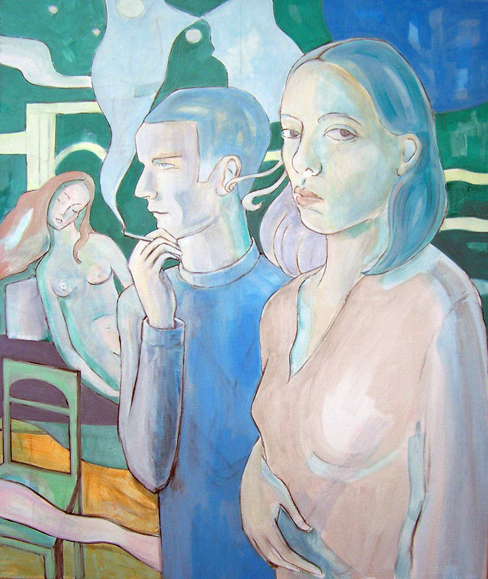 "Der Raucher" Acryl auf Leinwand 80x60 2010