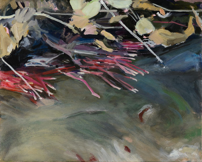 nach dem Erdrutsch 2014 40 x 100 cm Öl / Leinwand Diptychion