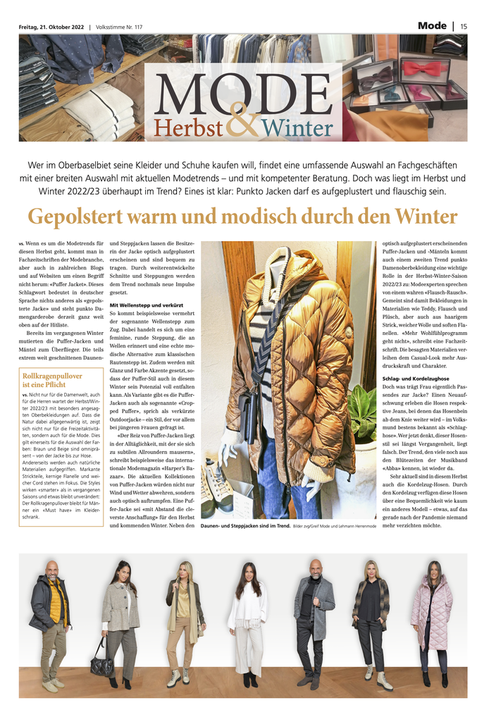 Mode HerbstWinter vsfacts