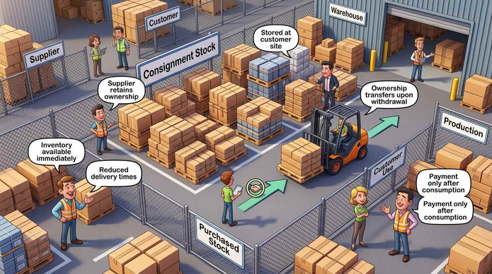 Lagerware sortiert nach Eigentümern