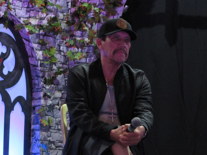 Danny Trejo during his panel at For the Love of Horror 2018 in Manchester (UK)