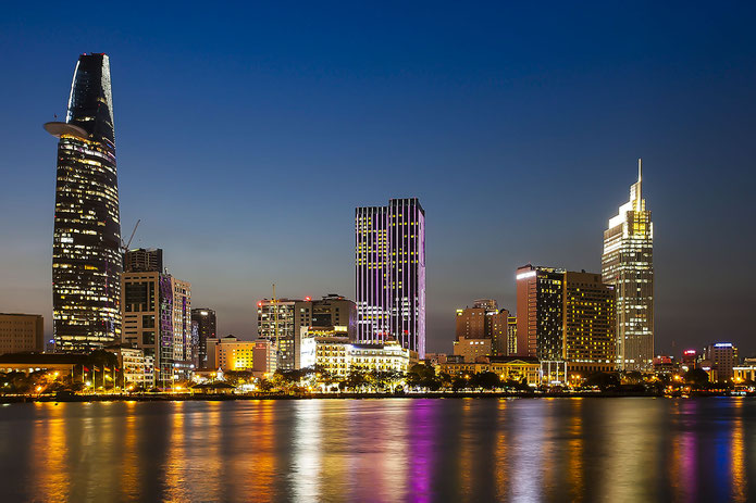                                                                    Skyline von Ho-Chi-Minh-City, Saigon, Vietnam