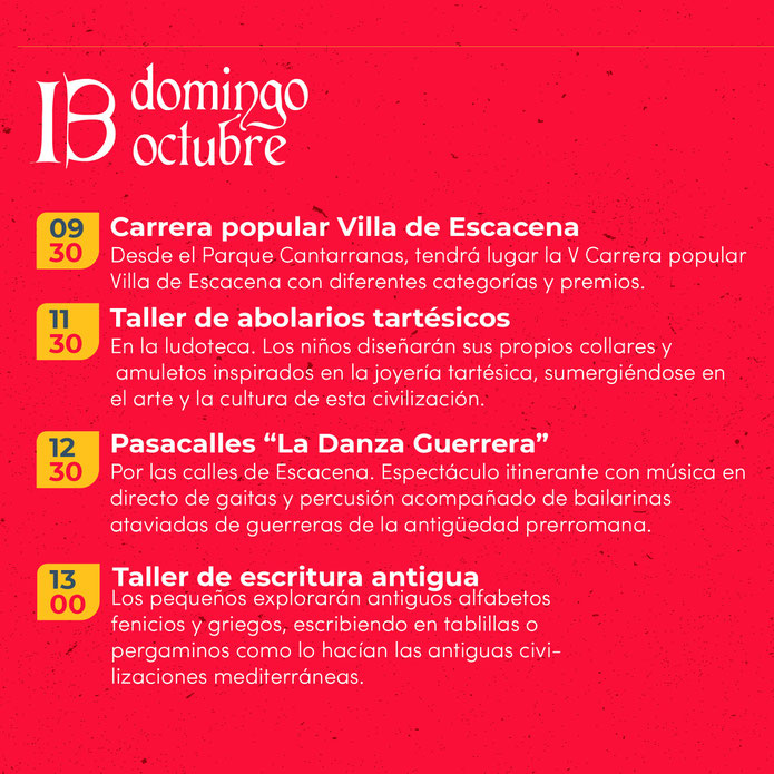 Programa de la Feria Tartesica de Escacena del Campo