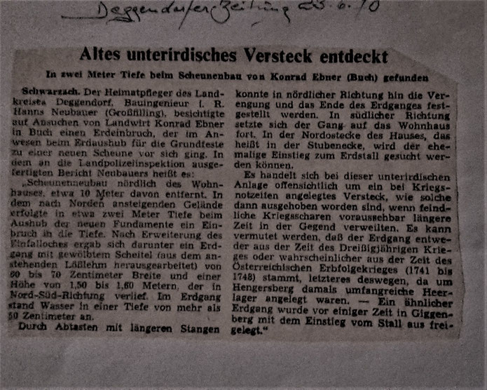 Quelle: Deggendorfer Zeitung, 23.06.1970