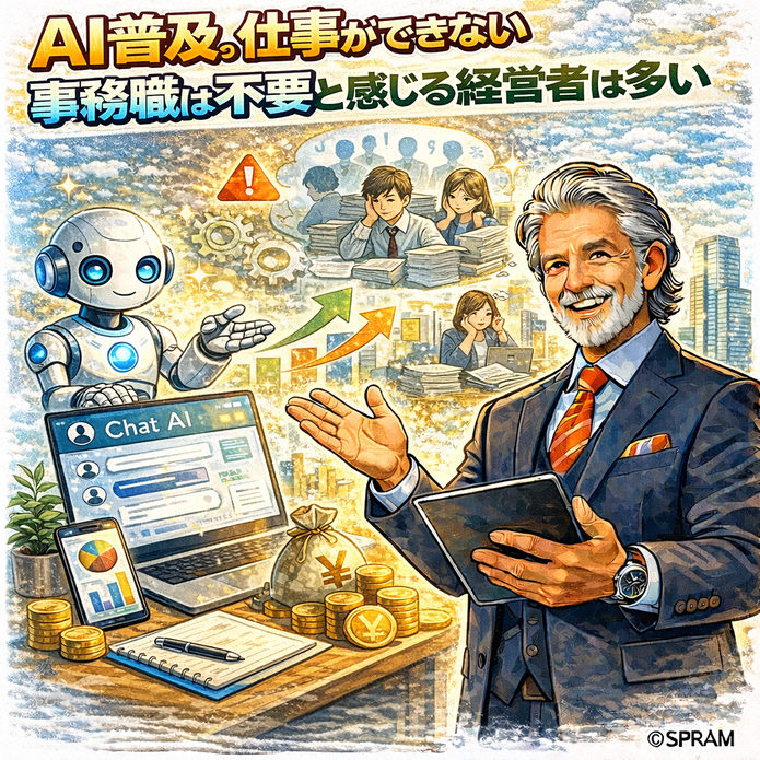 AI普及。仕事ができない事務職は不要と感じる経営者は多い