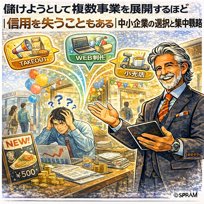 儲けようとして複数事業を展開するほど信用を失うこともある|中小企業の選択と集中戦略
