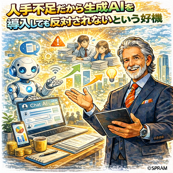 人手不足だから生成AIを導入しても反対されないという好機
