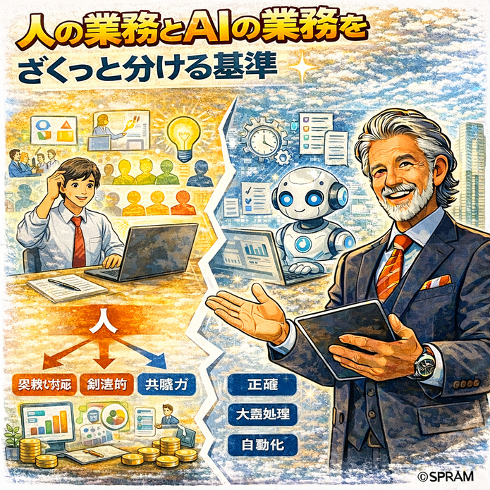人の業務とAIの業務をざくっと分ける基準