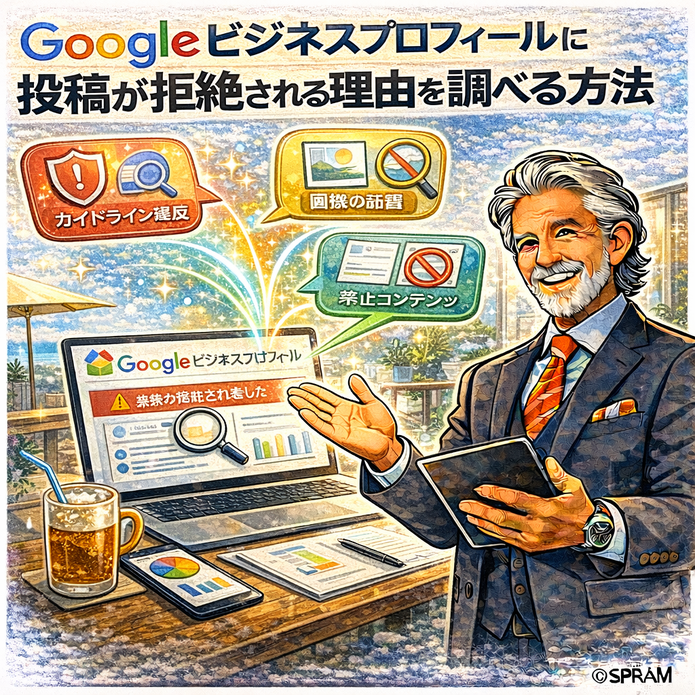 Googleビジネスプロフィールに投稿が拒絶される理由を調べる方法