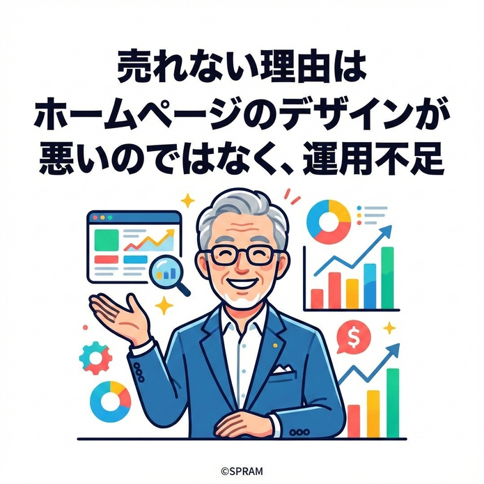売れない理由はホームページのデザインが悪いのではなく、運用不足