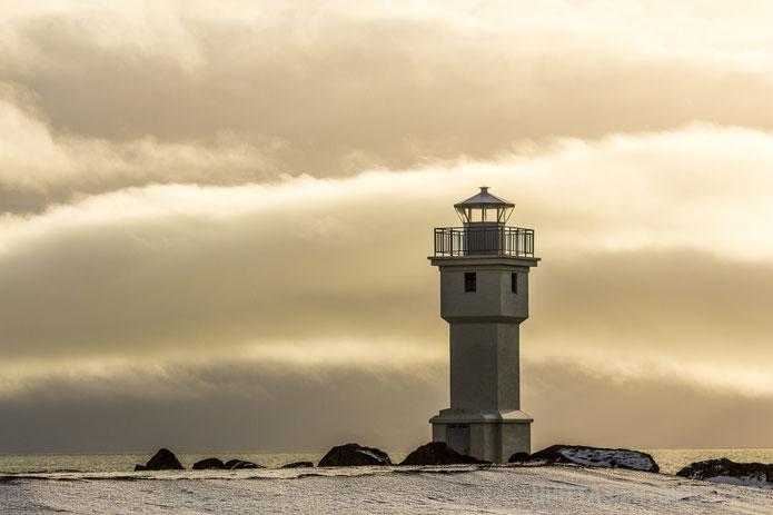 Iceland,winter,landscape,snow,lighthouse,old,sundown,golden,hour