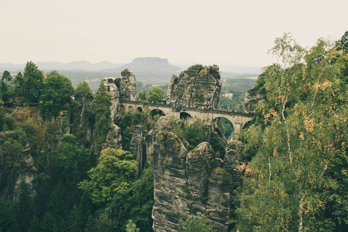 Saxon Switzerland ofpenguinsandelephants of penguins & elephants Bastei Bridge view