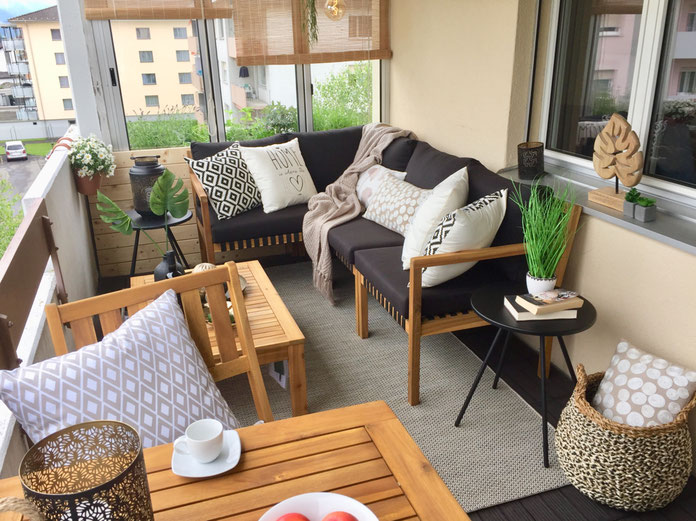 ReDesign Einrichtung Balkon Outdoor Lounge Yala Do it garden Brunnen