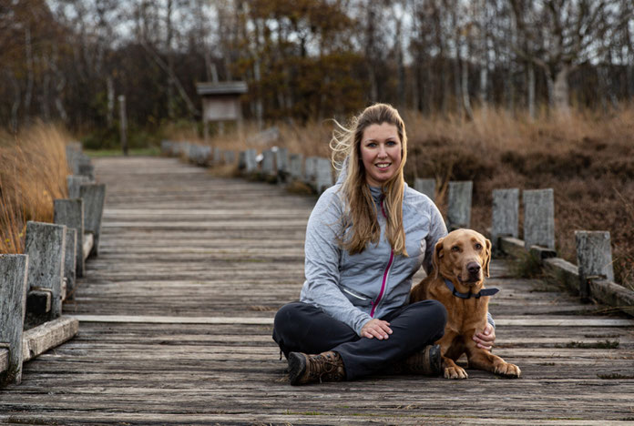 Portraitbild von mir und meinem Hund