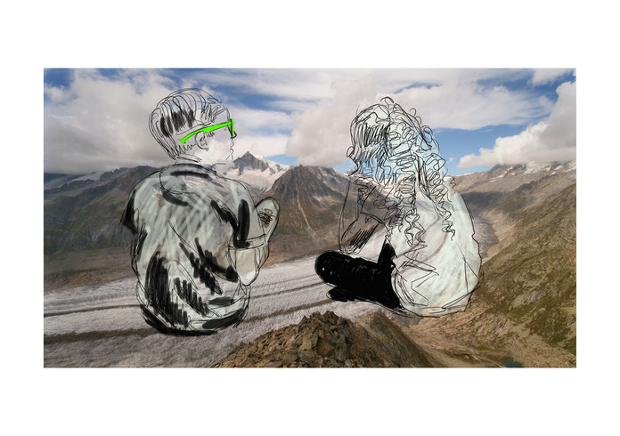 Gletscher Aletsch, Aletschgletscher, Klimaerwärmung, climate warming