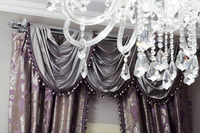 Tendaggi classici con mantovana atelier tessuti arredamento ... Tendaggi