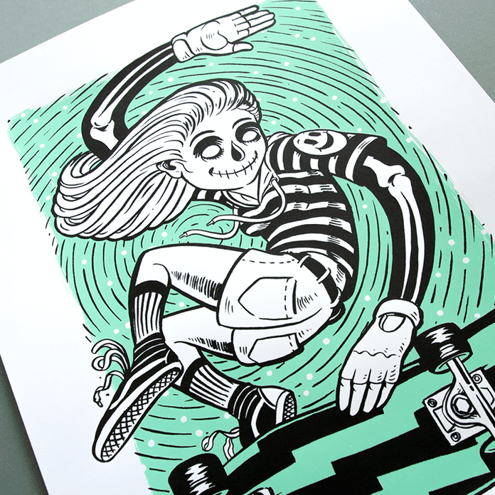 Siebdruck Skateboard
