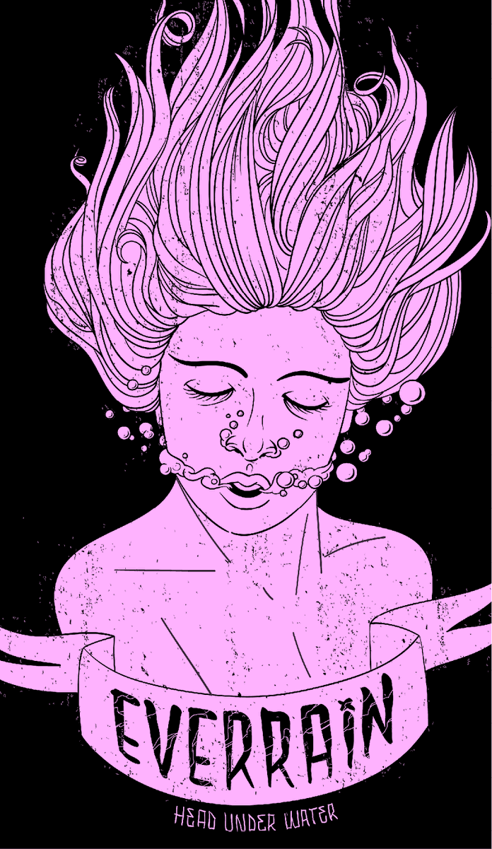 shirtdesign frau unter wasser