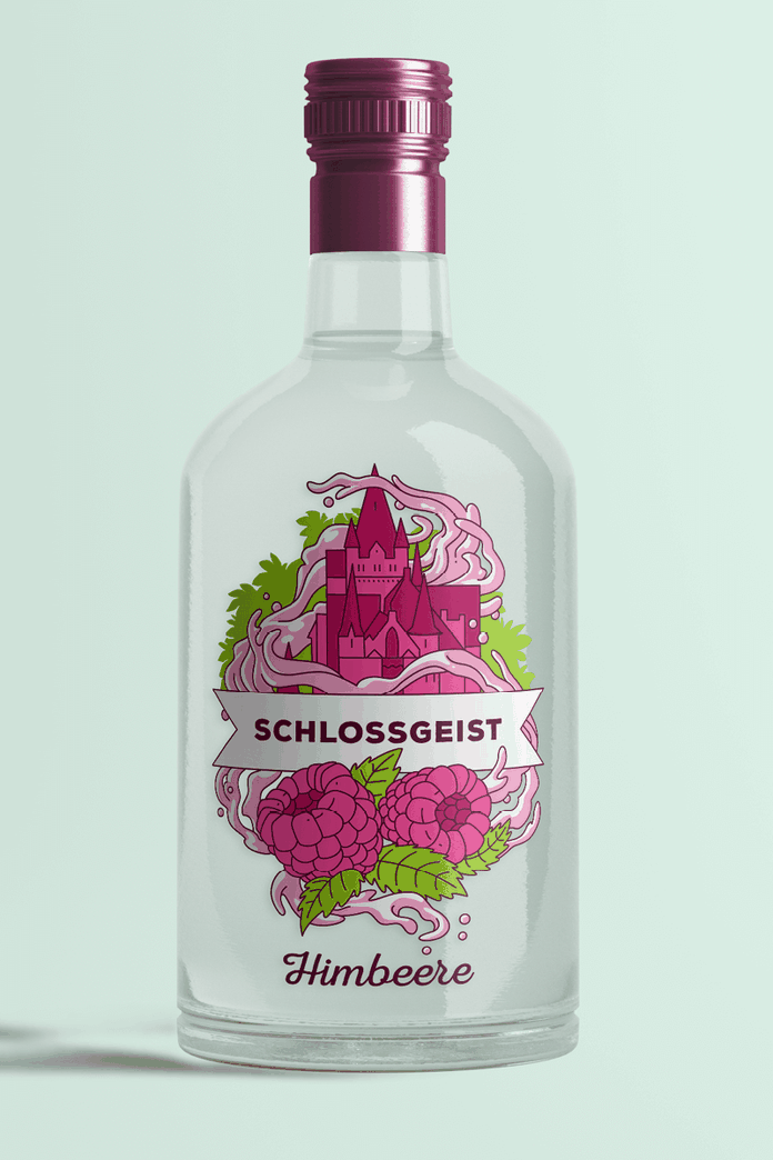Flaschenetikett-Illustration