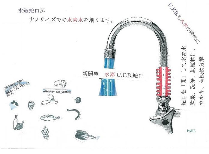 水素ナノバブル蛇口