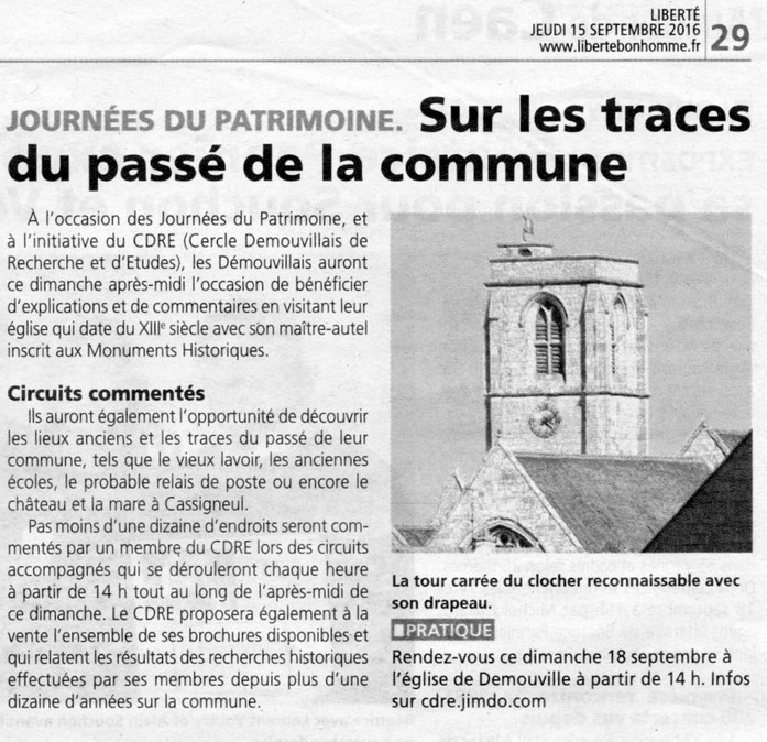 Liberté - jeudi 15 septembre 2016