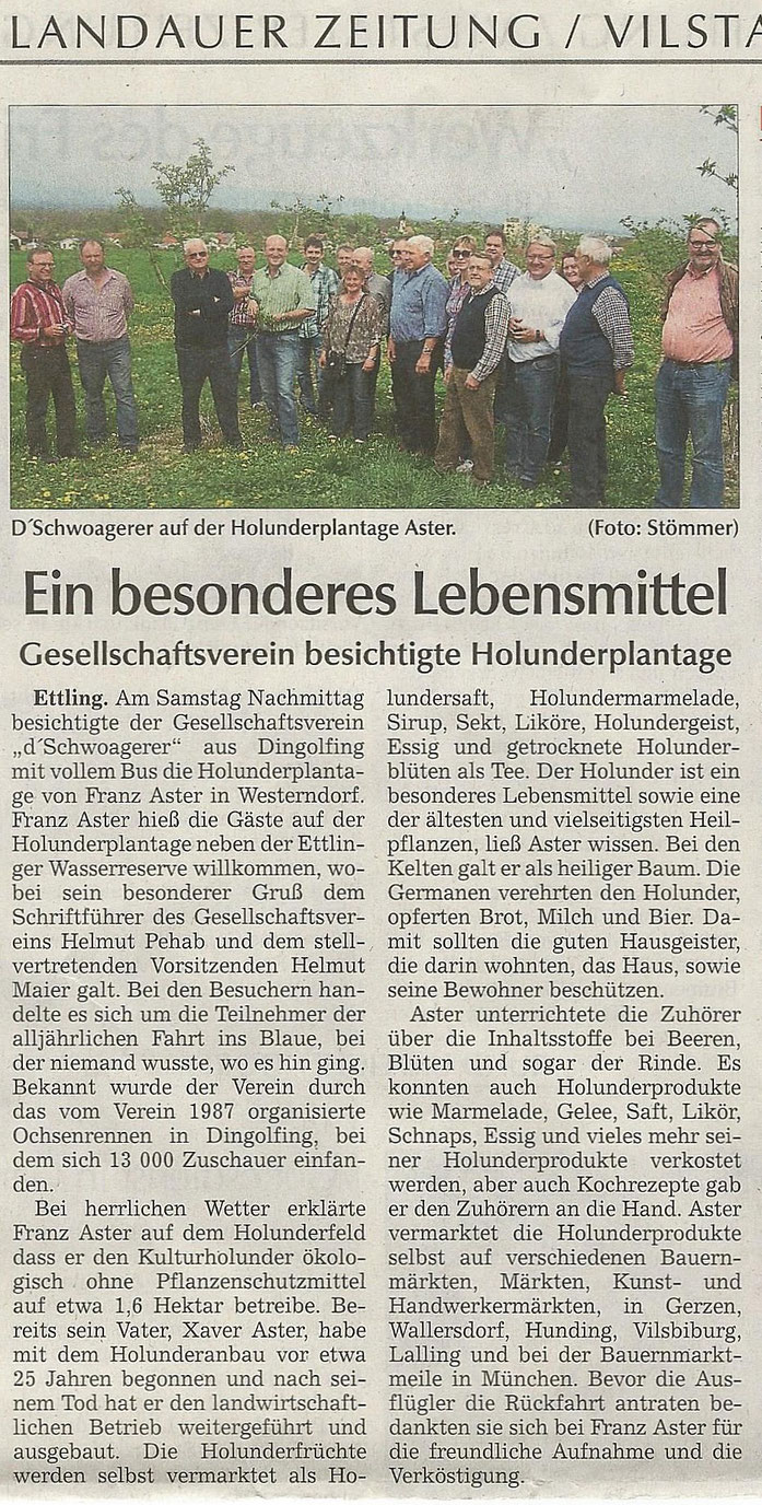 Besuch auf unserer Plantage vom Gesellschaftsverein aus Dingolfing April 2015