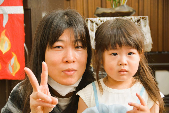 2026年6月14日(日)こども祝福礼拝にお子さんを連れて来てくれた智恵美さんです。旭東教会で大きくなって今に至った方です。お母さんになって間もなく3年です。