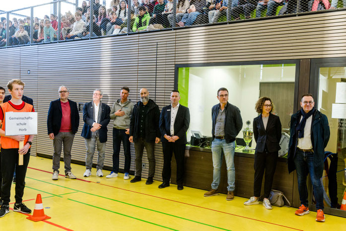 Die Ehrengäste 2025: u. a. Landrat Dr. Rückert, Sportpräsident Alfred Schweizer, Amtsleitung des Staatlichen Schulamtes Rastatt Ulrike Schira und Karl Henne