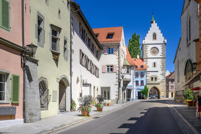 Blick in die Straße der Altstadt von Überlingen