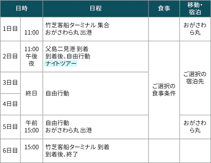 ツアースケジュール