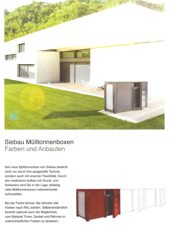 Stahl Design Mülltonnenbox
