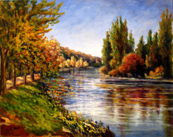 Rio Duero. Óleo de 50 x 40