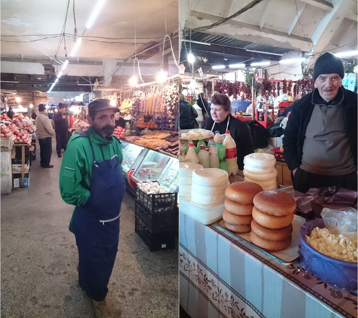 Shopping tour on the market in Kutaisi to get everything for a couple of days in the mountains. Kutaisi market. 13/02/2016. 