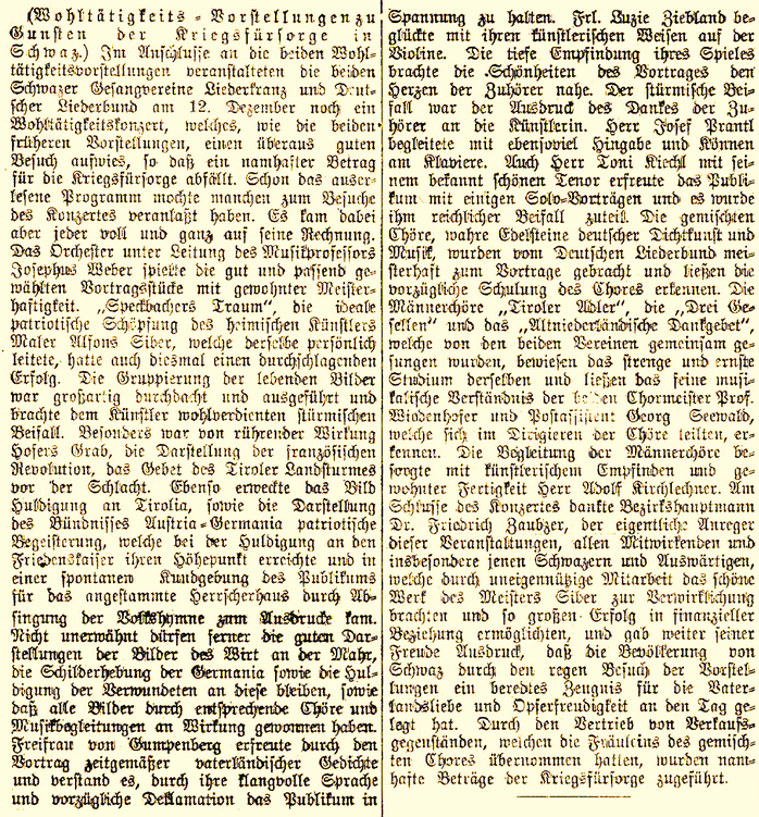 Innsbrucker Nachrichten – 23. Dezember 1914